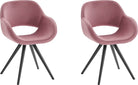 Set de patru scaune tapitate Aurora, Roz Arboteca
