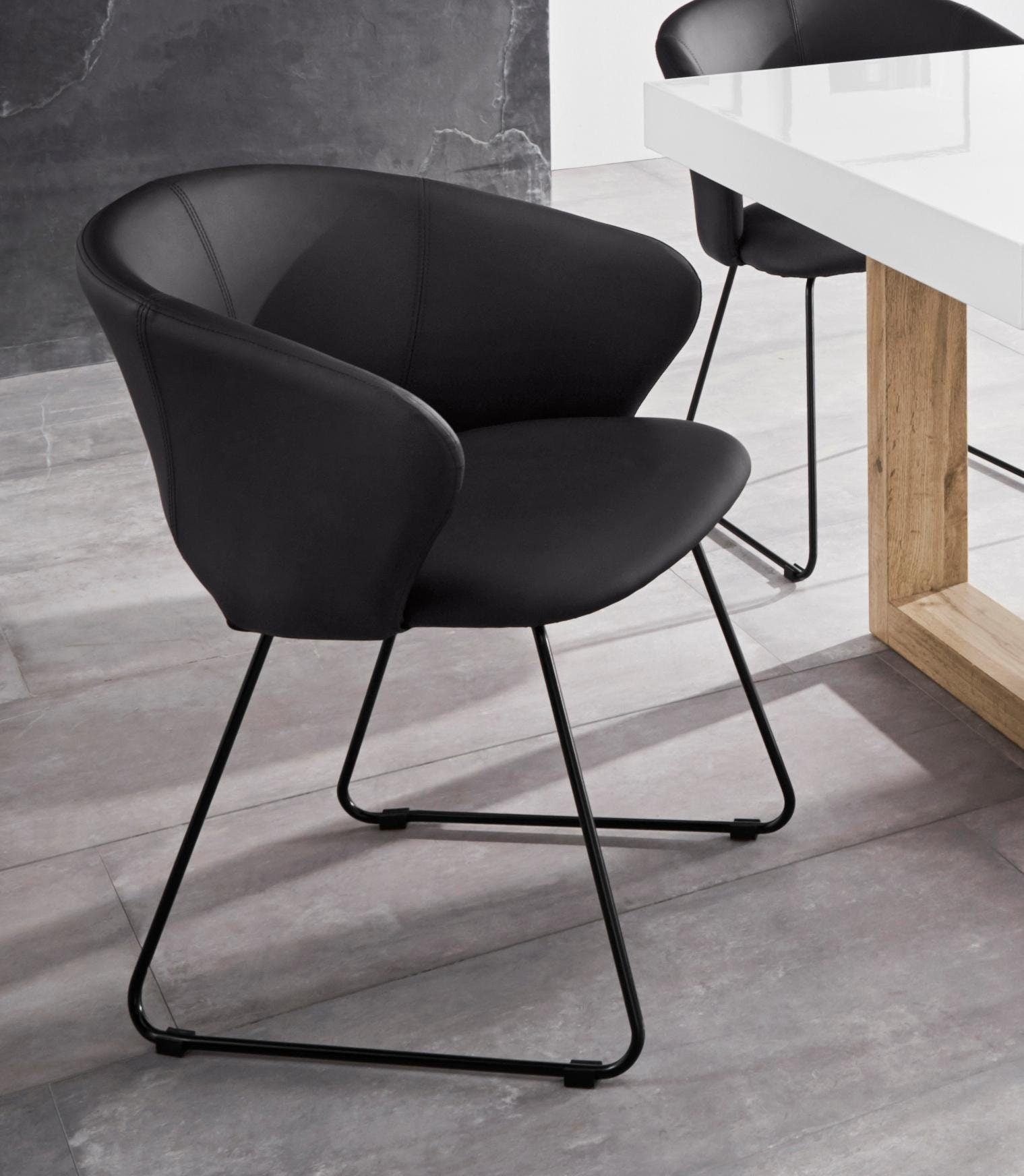 Scaun cu cotiere Plai, Negru Arboteca