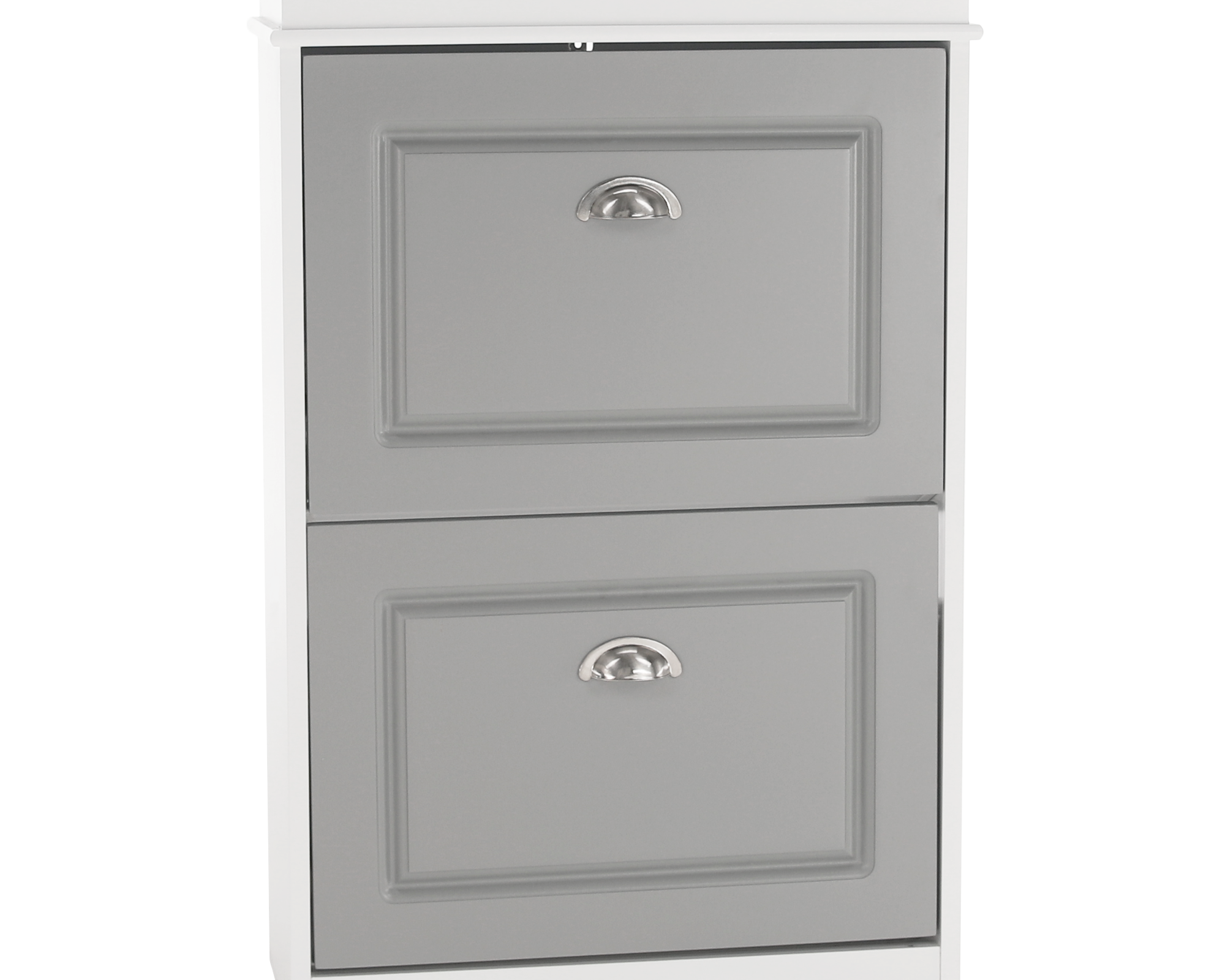 Pantofar SEBER TIP 1, 2 uși, alb/gri, 53,5 cm Kondela