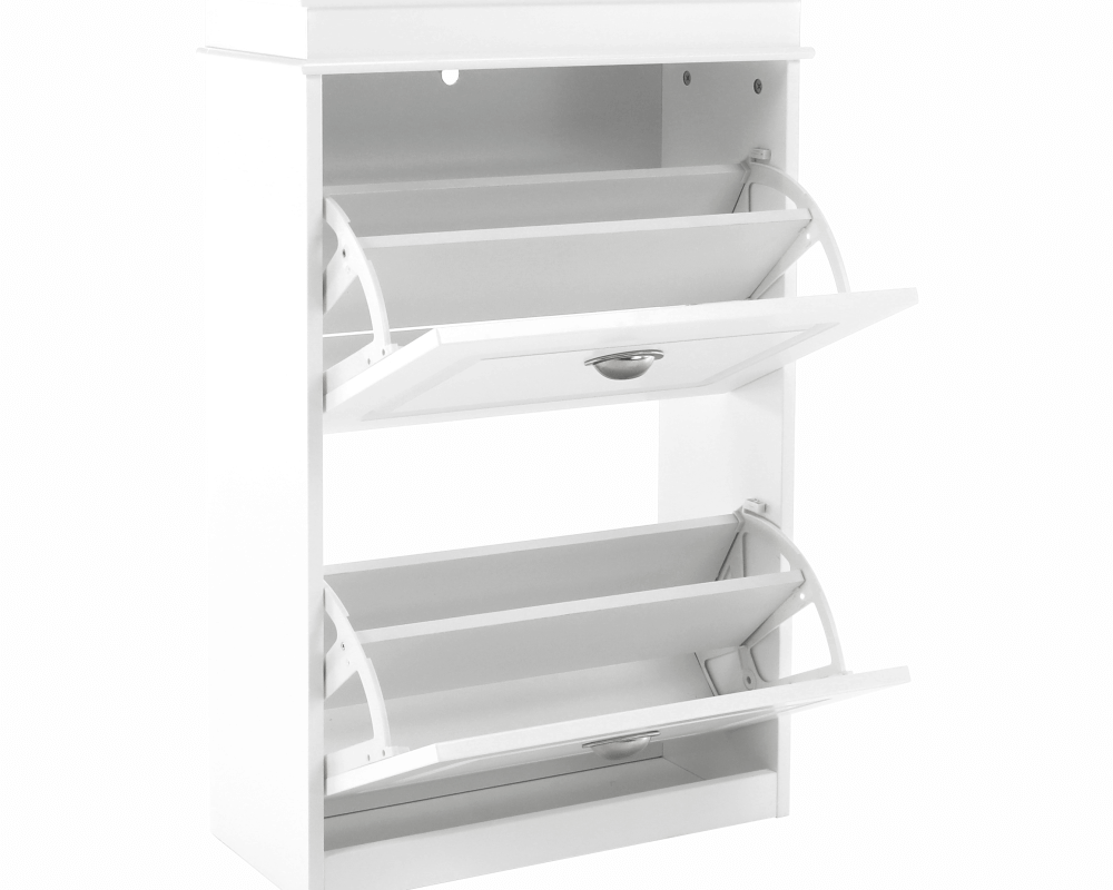 Pantofar SEBER TYP 1, 2 uși, alb, 53,5 cm Kondela
