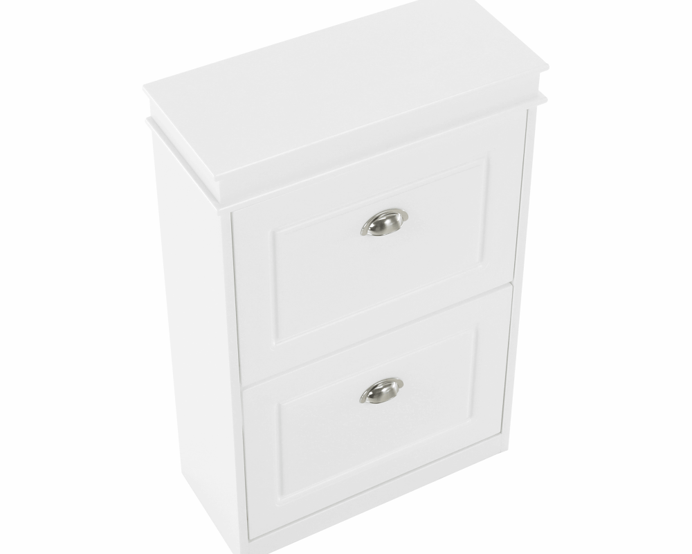 Pantofar SEBER TYP 1, 2 uși, alb, 53,5 cm Kondela