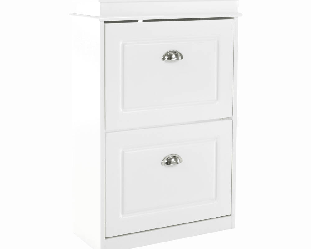 Pantofar SEBER TYP 1, 2 uși, alb, 53,5 cm Kondela