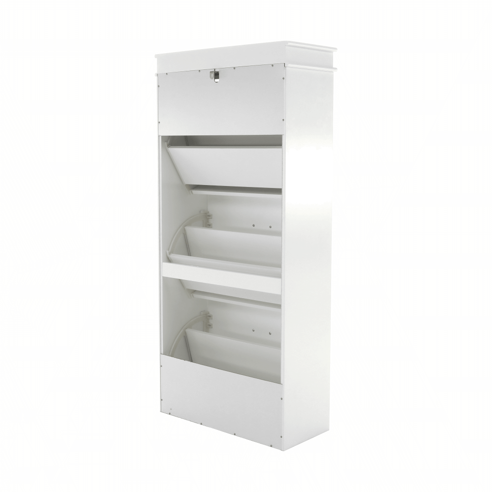 Pantofar SEBER TYP 2, 3 uși, alb, 53,5 cm Kondela