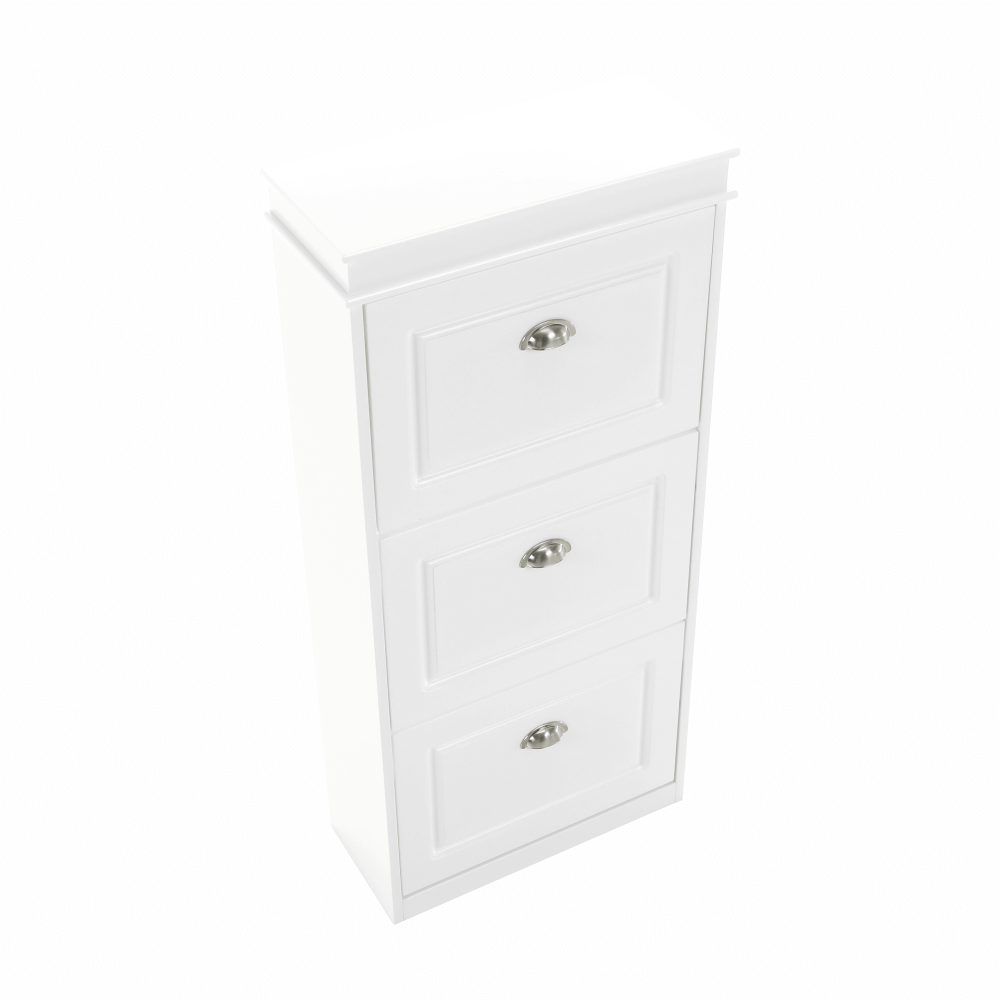 Pantofar SEBER TYP 2, 3 uși, alb, 53,5 cm Kondela