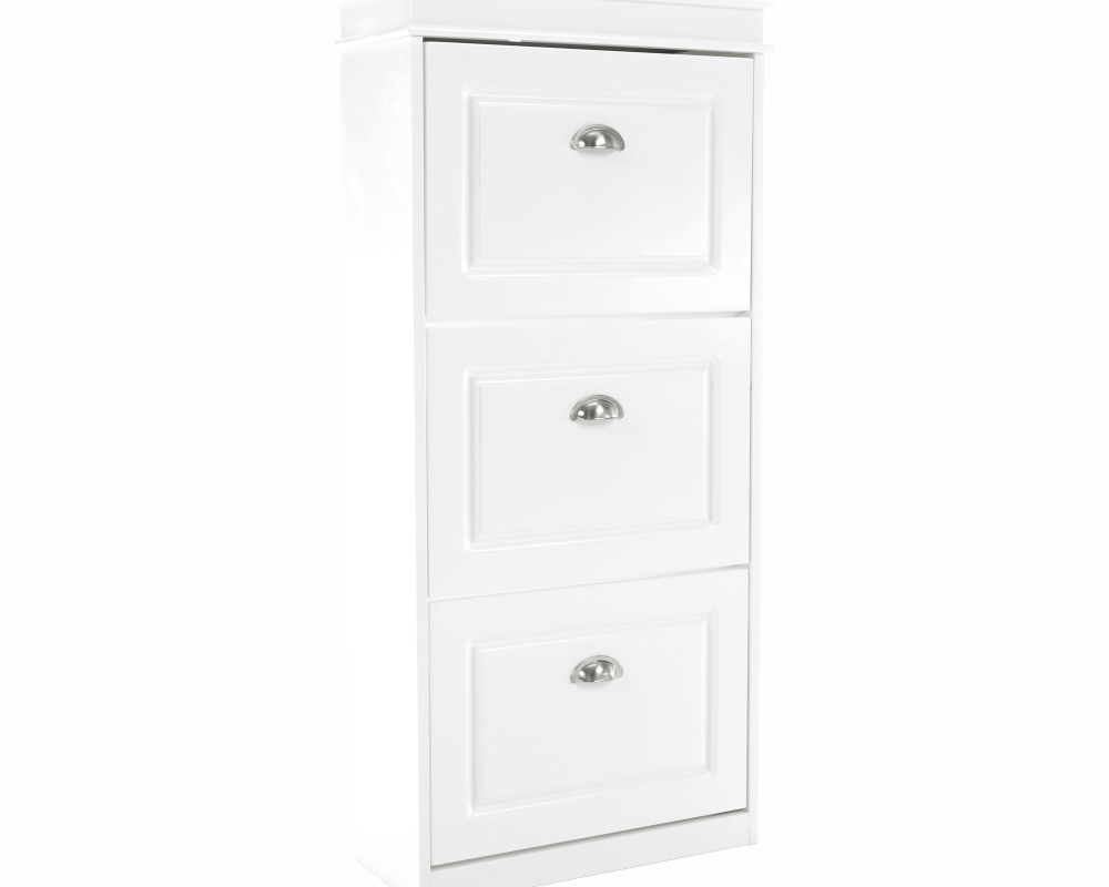 Pantofar SEBER TYP 2, 3 uși, alb, 53,5 cm Kondela