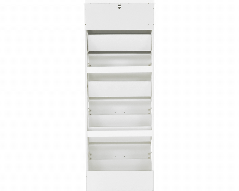 Pantofar SEBER TYP 3, 4 uși, alb, 53,5 cm Kondela