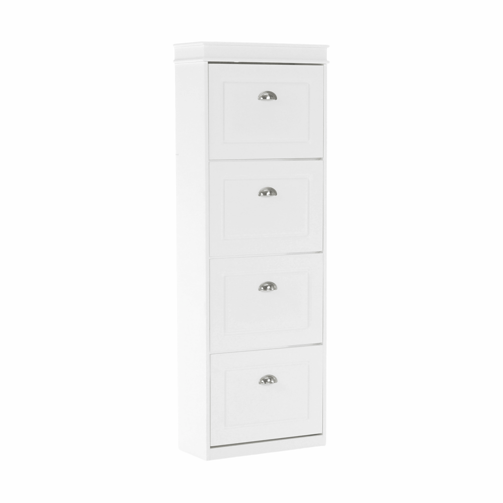 Pantofar SEBER TYP 3, 4 uși, alb, 53,5 cm Kondela