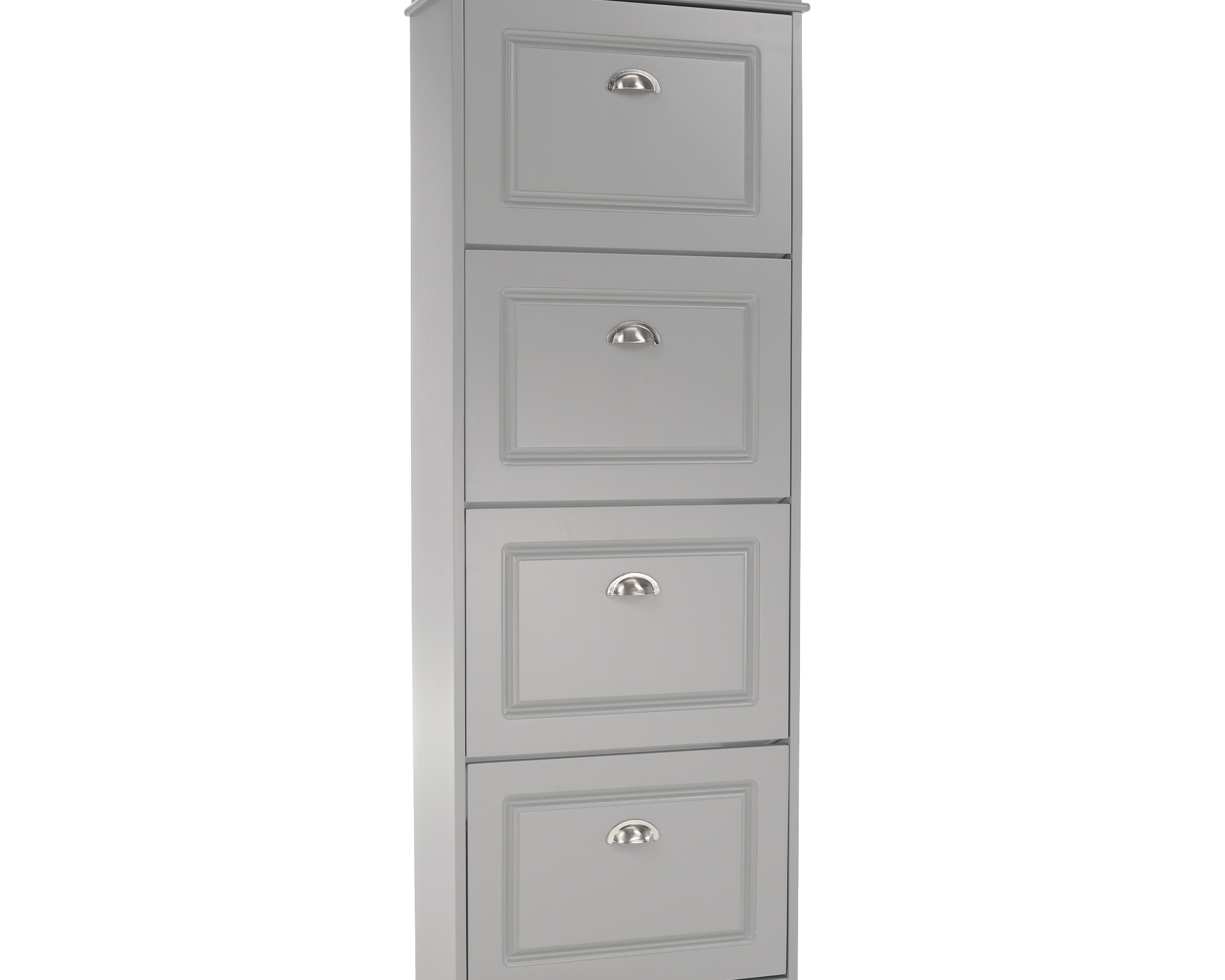 Pantofar SEBER TYP 3, 4 uși, gri, 53,5 cm Kondela