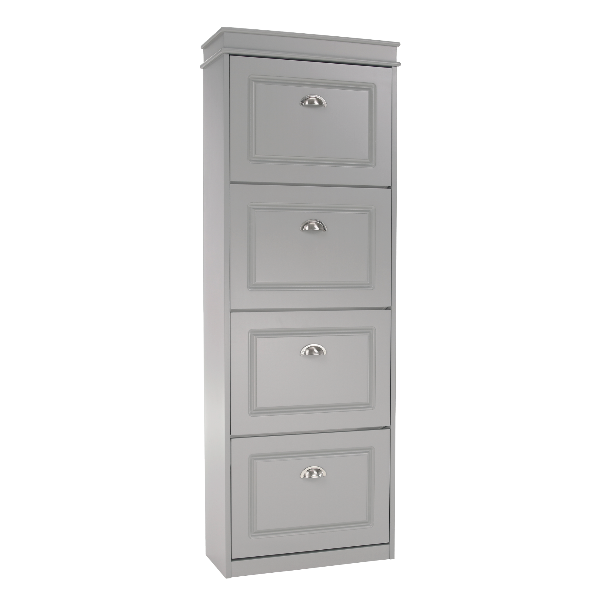 Pantofar SEBER TYP 3, 4 uși, gri, 53,5 cm Kondela