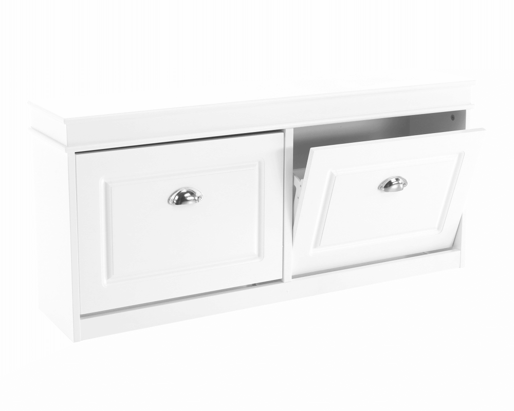 Pantofar SEBER TYP 4, 2 uși, alb, 104 cm Kondela