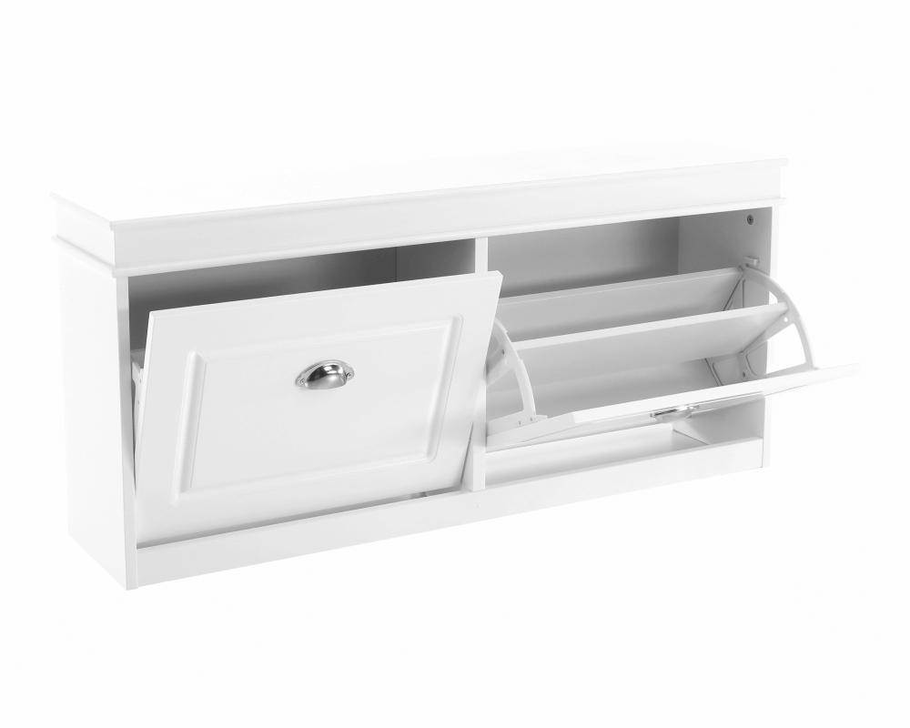 Pantofar SEBER TYP 4, 2 uși, alb, 104 cm Kondela