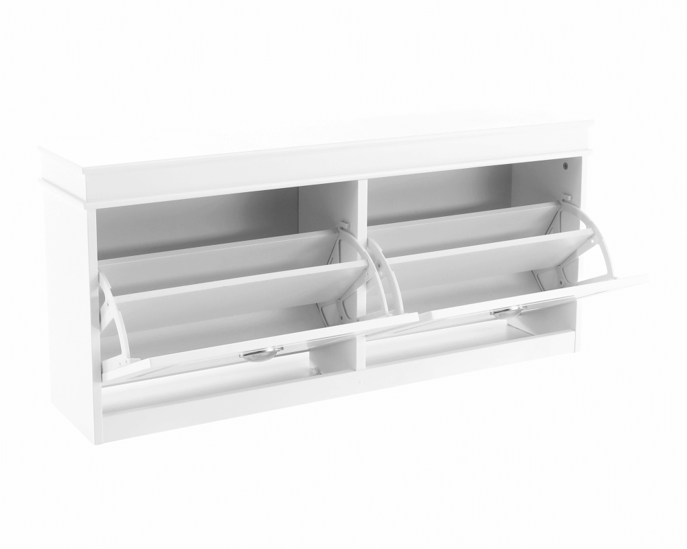 Pantofar SEBER TYP 4, 2 uși, alb, 104 cm Kondela