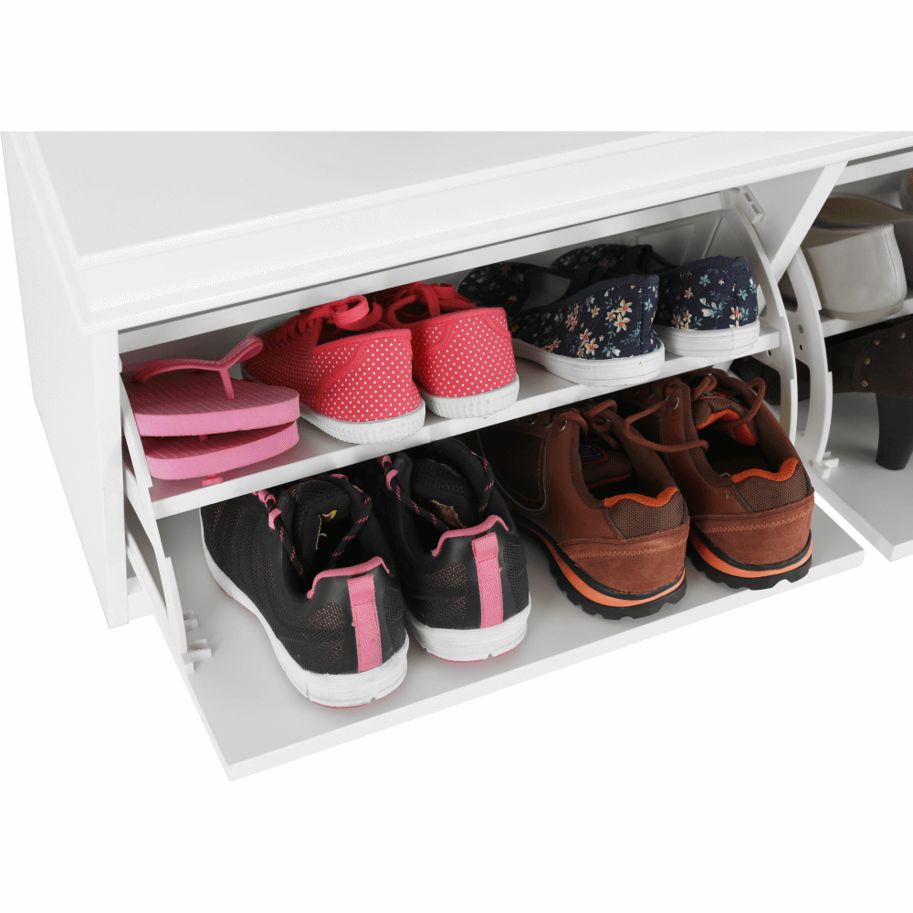 Pantofar SEBER TYP 4, 2 uși, alb, 104 cm Kondela