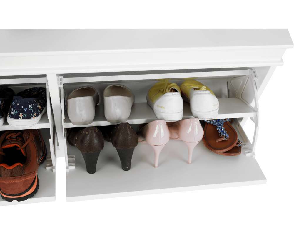 Pantofar SEBER TYP 4, 2 uși, alb, 104 cm Kondela