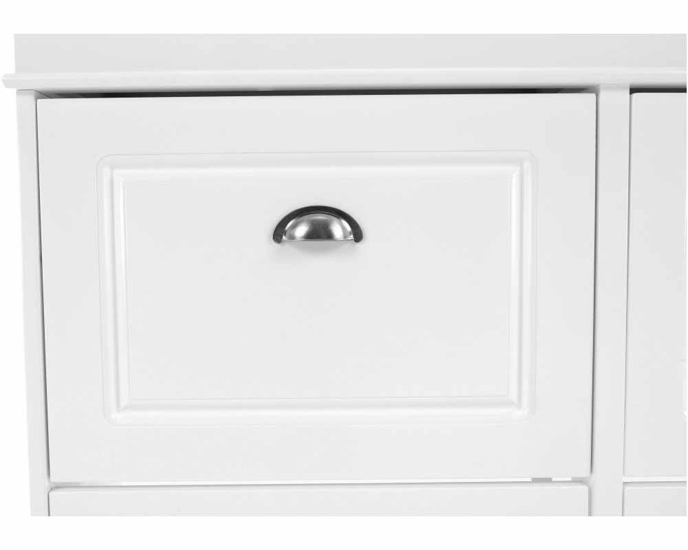 Pantofar SEBER TYP 5, 2 uși, alb, 105 cm Kondela