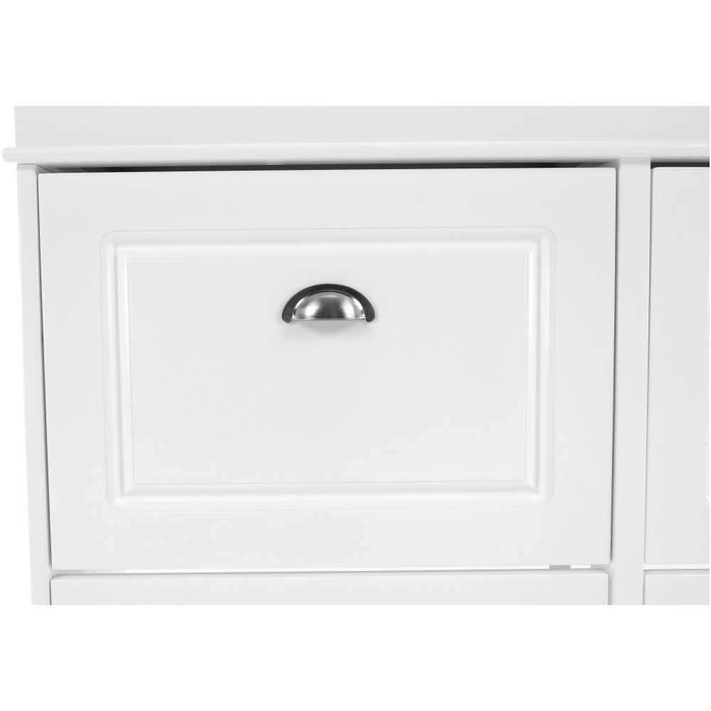 Pantofar SEBER TYP 5, 2 uși, alb, 105 cm Kondela