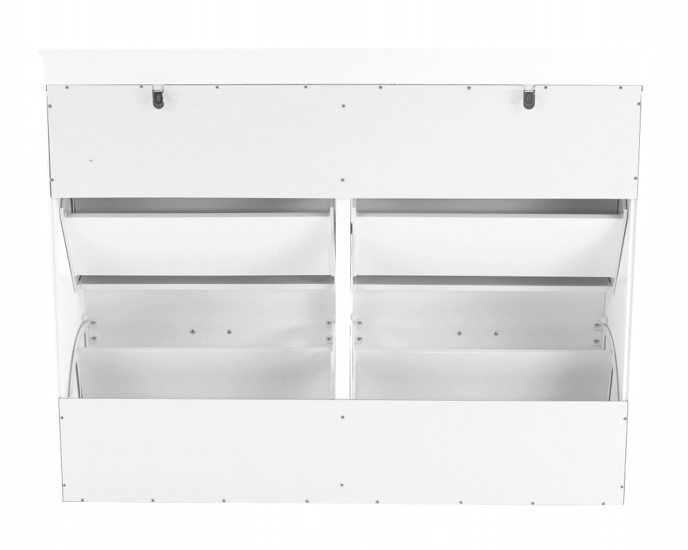 Pantofar SEBER TYP 5, 2 uși, alb, 105 cm Kondela