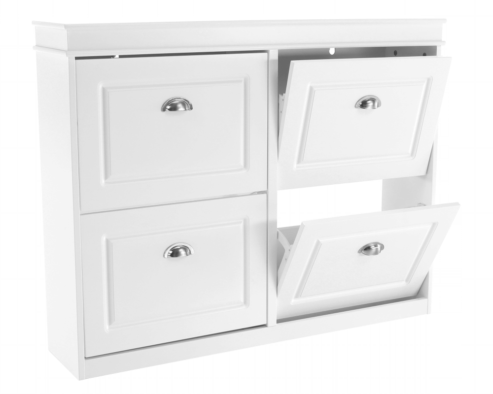 Pantofar SEBER TYP 5, 2 uși, alb, 105 cm Kondela