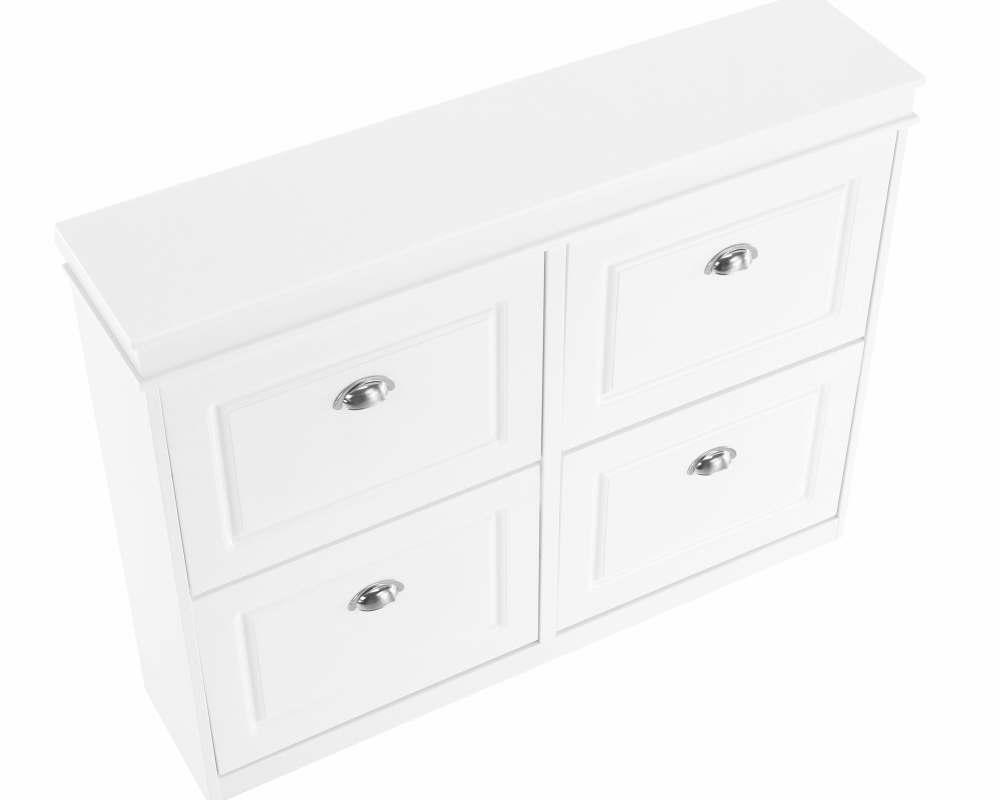 Pantofar SEBER TYP 5, 2 uși, alb, 105 cm Kondela