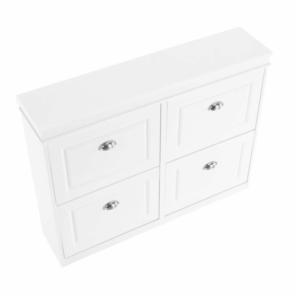 Pantofar SEBER TYP 5, 2 uși, alb, 105 cm Kondela