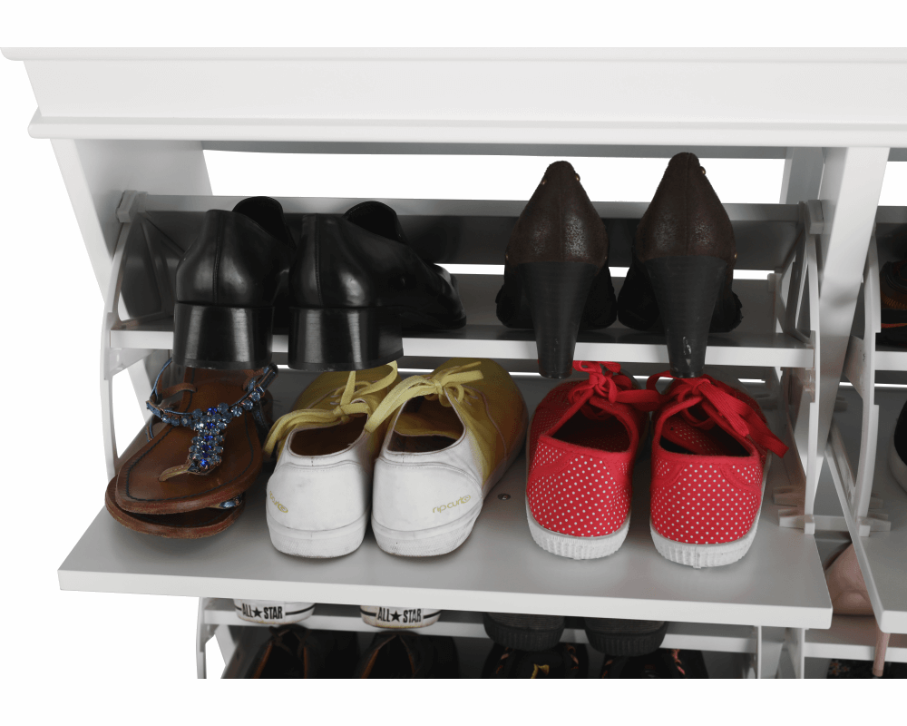 Pantofar SEBER TYP 5, 2 uși, alb, 105 cm Kondela