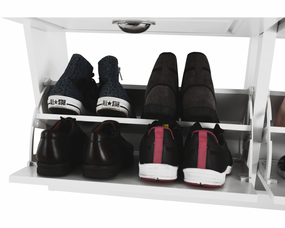 Pantofar SEBER TYP 5, 2 uși, alb, 105 cm Kondela