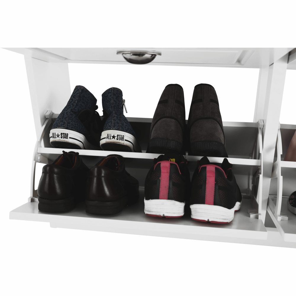 Pantofar SEBER TYP 5, 2 uși, alb, 105 cm Kondela