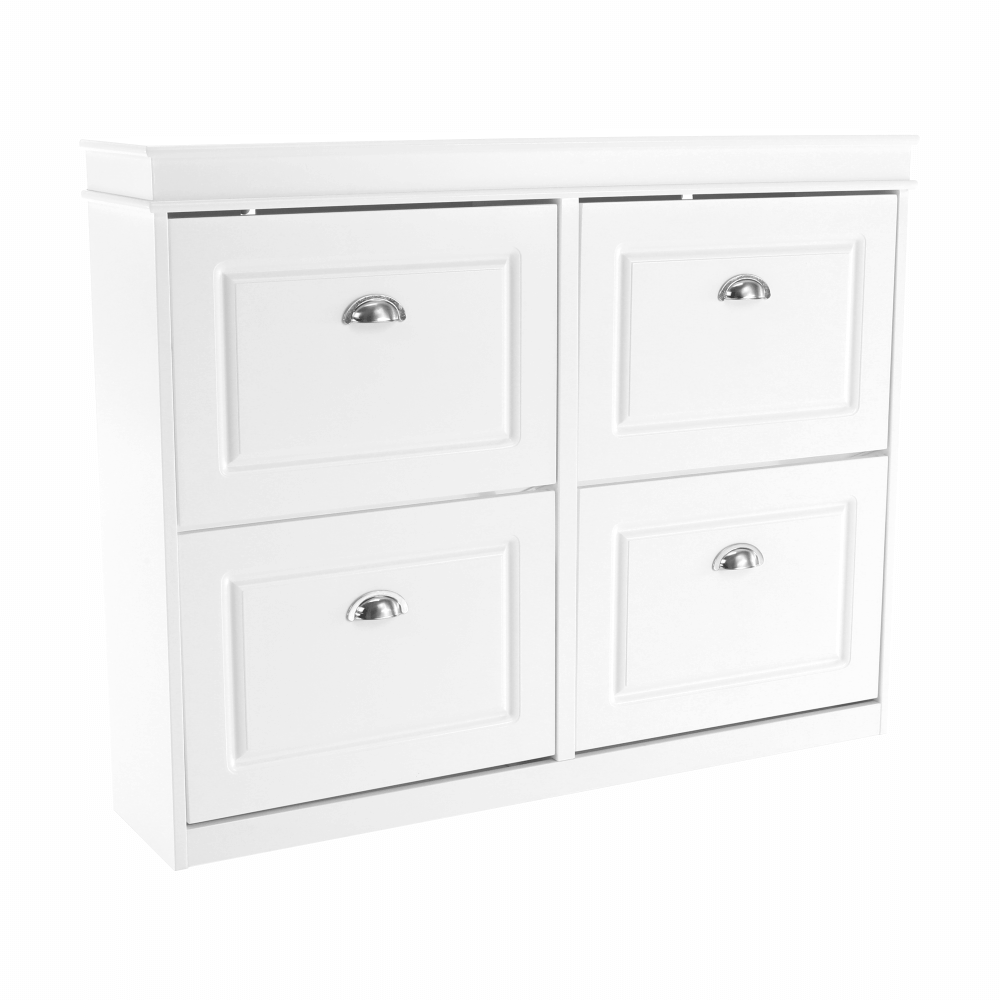 Pantofar SEBER TYP 5, 2 uși, alb, 105 cm Kondela