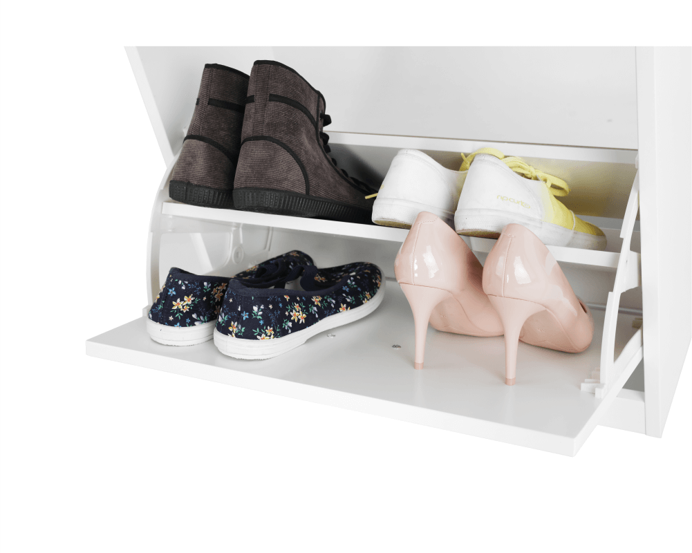 Pantofar SEBER TYP 1, 2 uși, alb, 53,5 cm Kondela