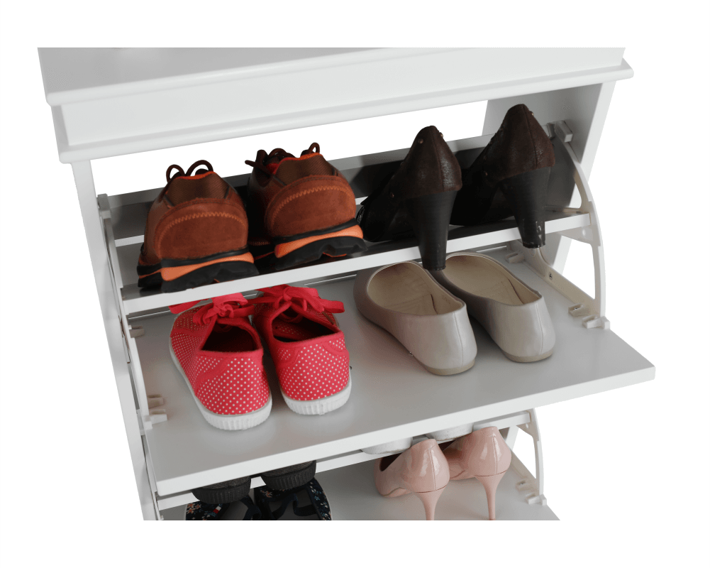 Pantofar SEBER TYP 1, 2 uși, alb, 53,5 cm Kondela