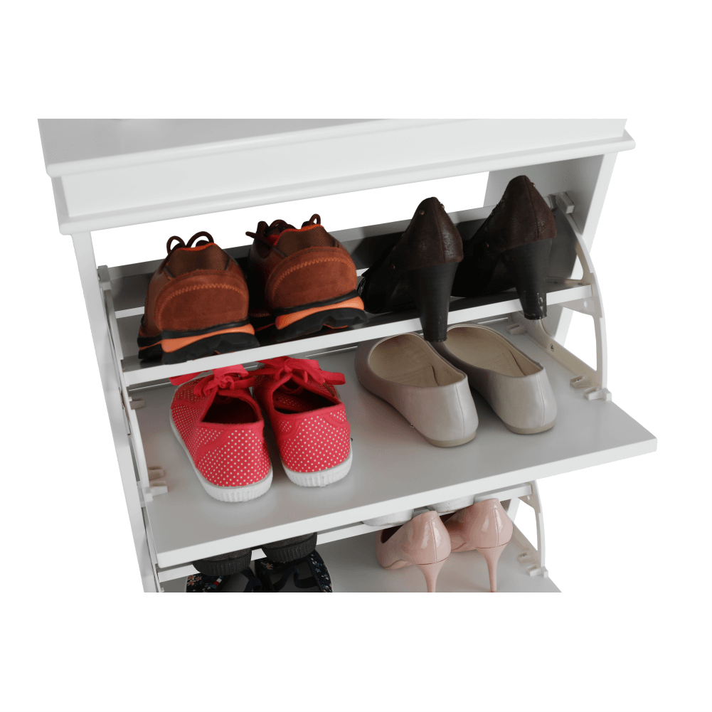 Pantofar SEBER TYP 1, 2 uși, alb, 53,5 cm Kondela