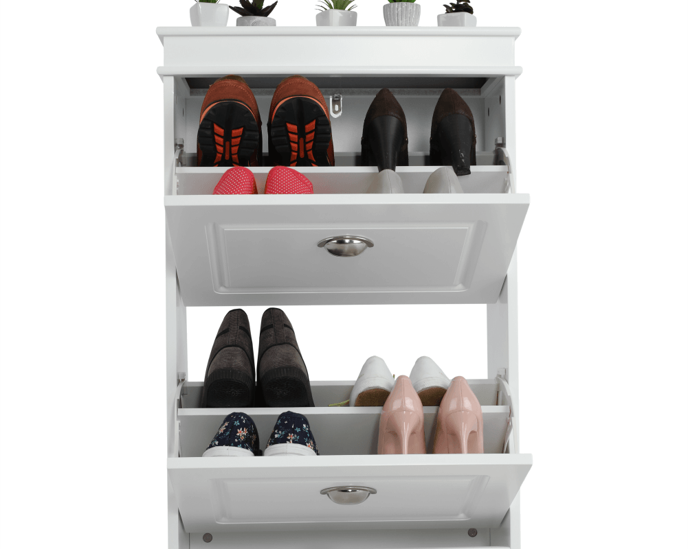 Pantofar SEBER TYP 1, 2 uși, alb, 53,5 cm Kondela