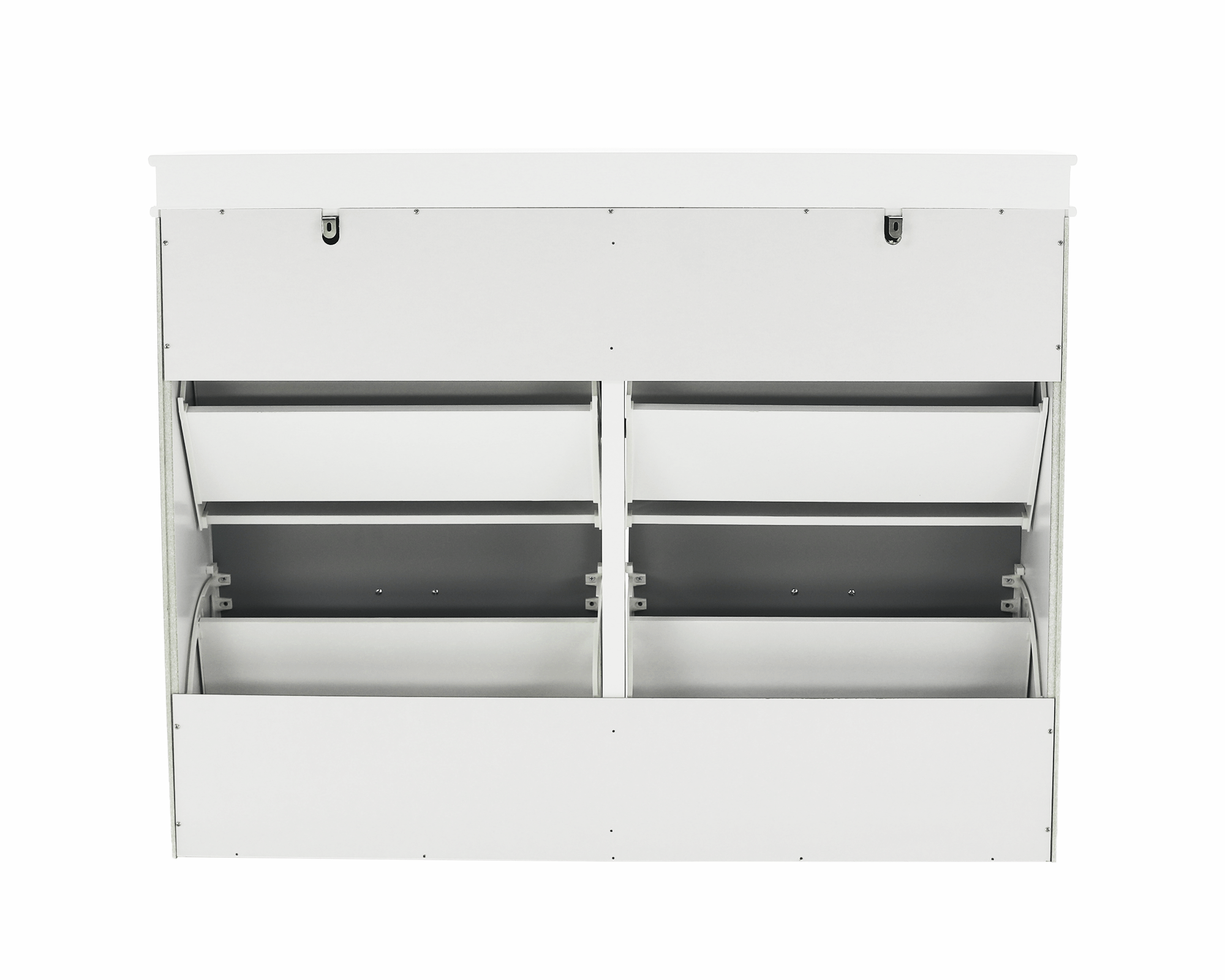 Pantofar SEBER TYP 5, 2 uși, gri/alb, 105 cm Kondela