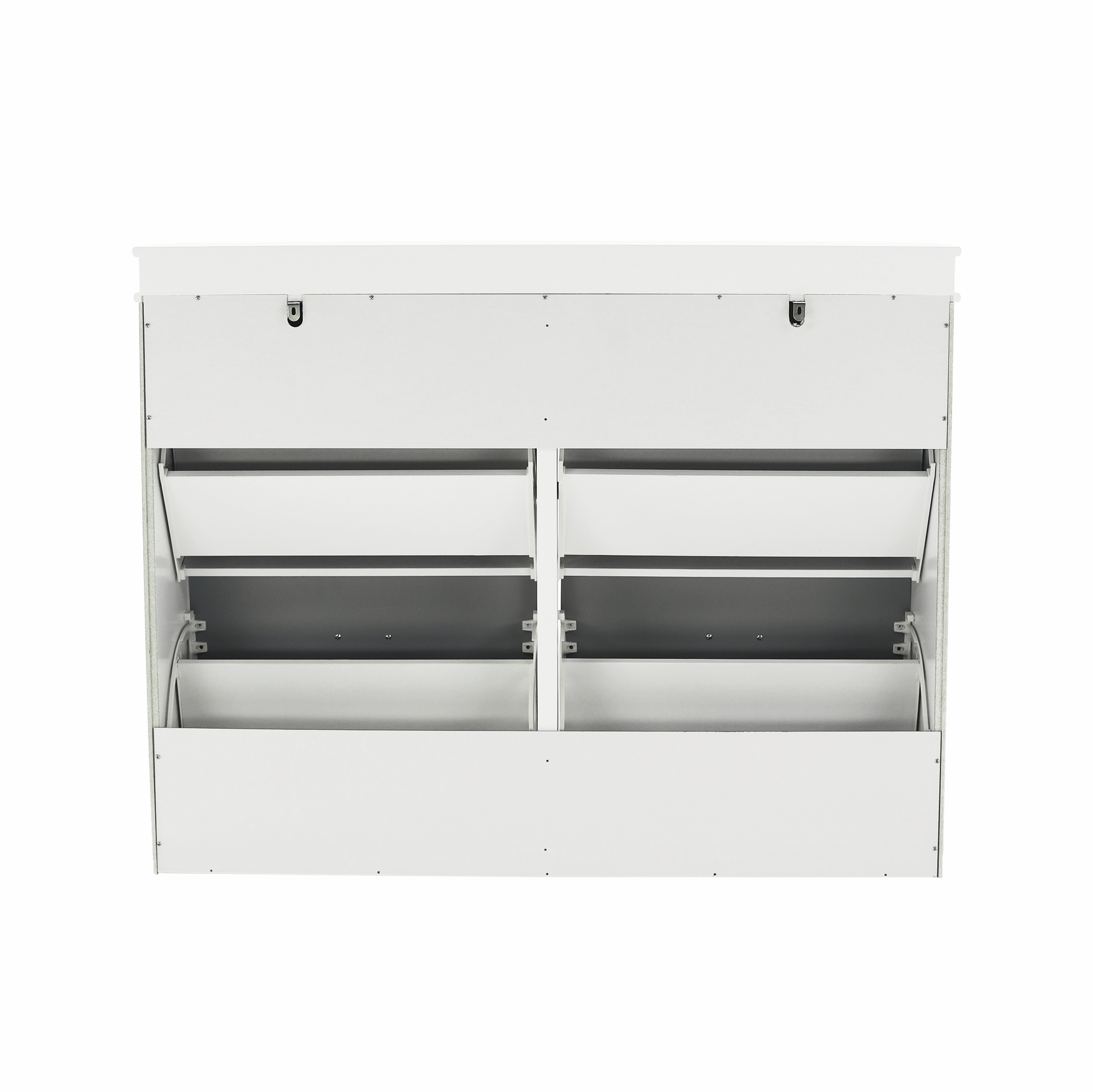 Pantofar SEBER TYP 5, 2 uși, gri/alb, 105 cm Kondela