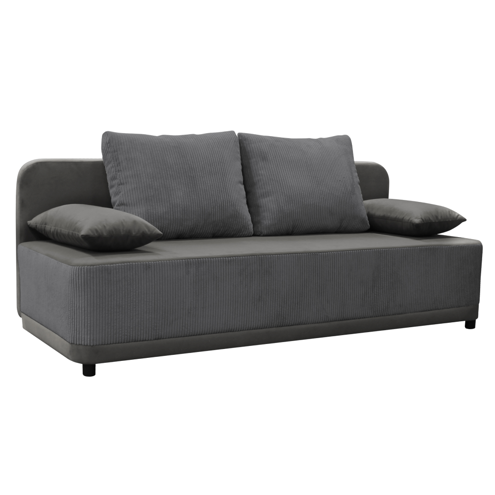 Canapea extensibilă UDINE, gri, 197x83x77 cm Kondela