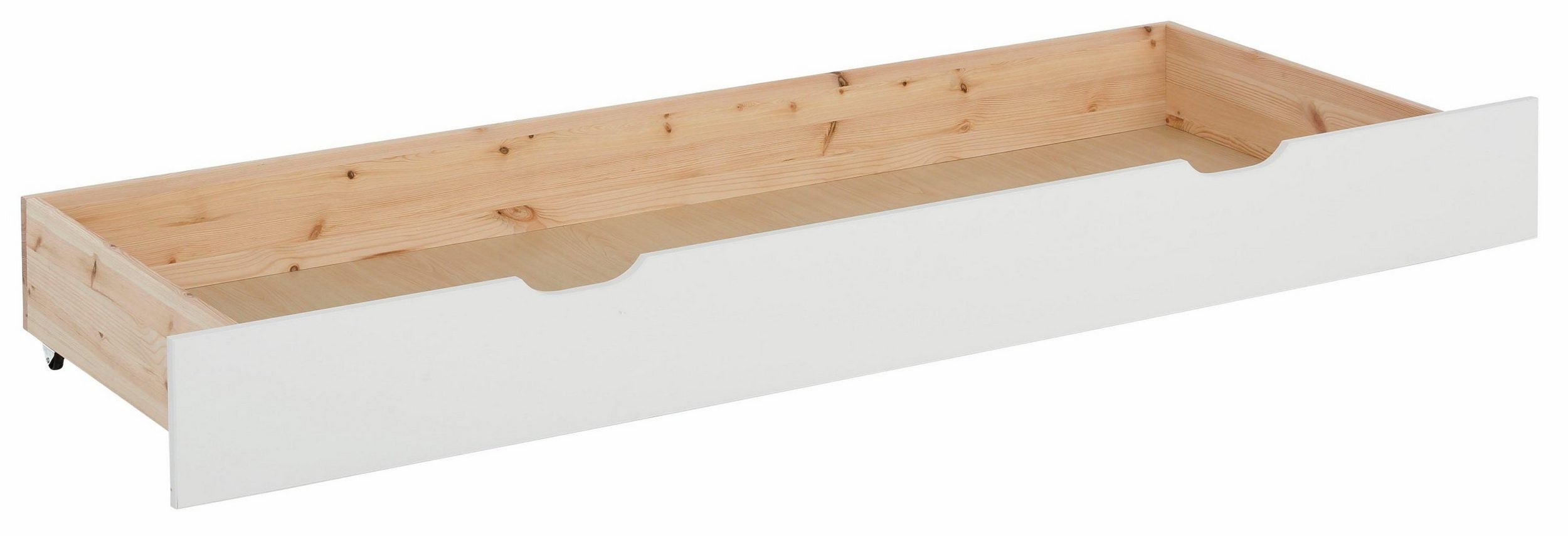 Sertar pat Kero, lemn masiv, Alb, 192 cm lungime Arboteca