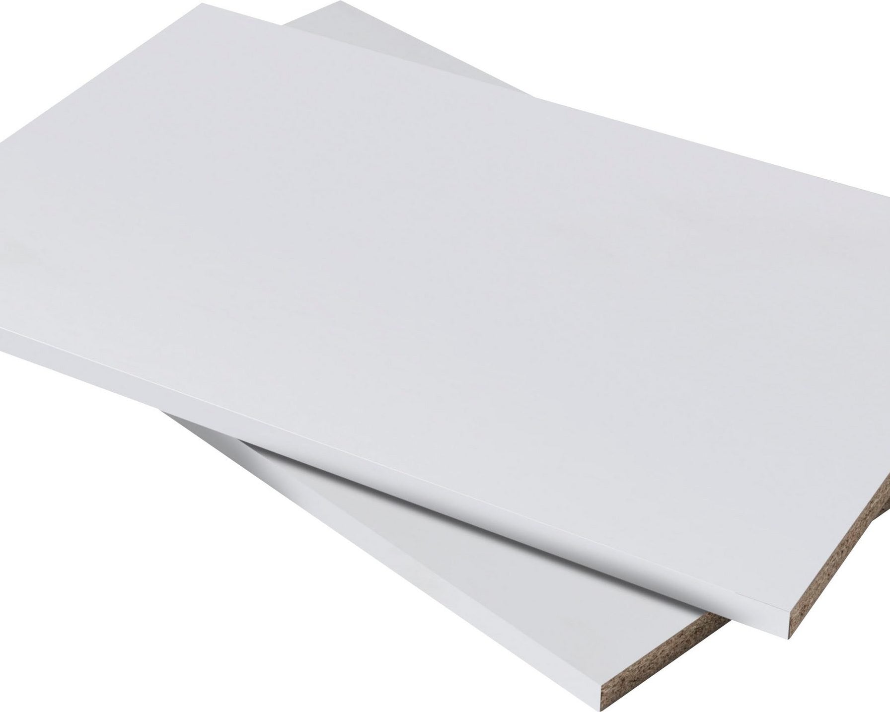 Rafturi pentru dulap din material lemnos FSC, alb, 82.6 cm latime, set 2 bucati Arboteca