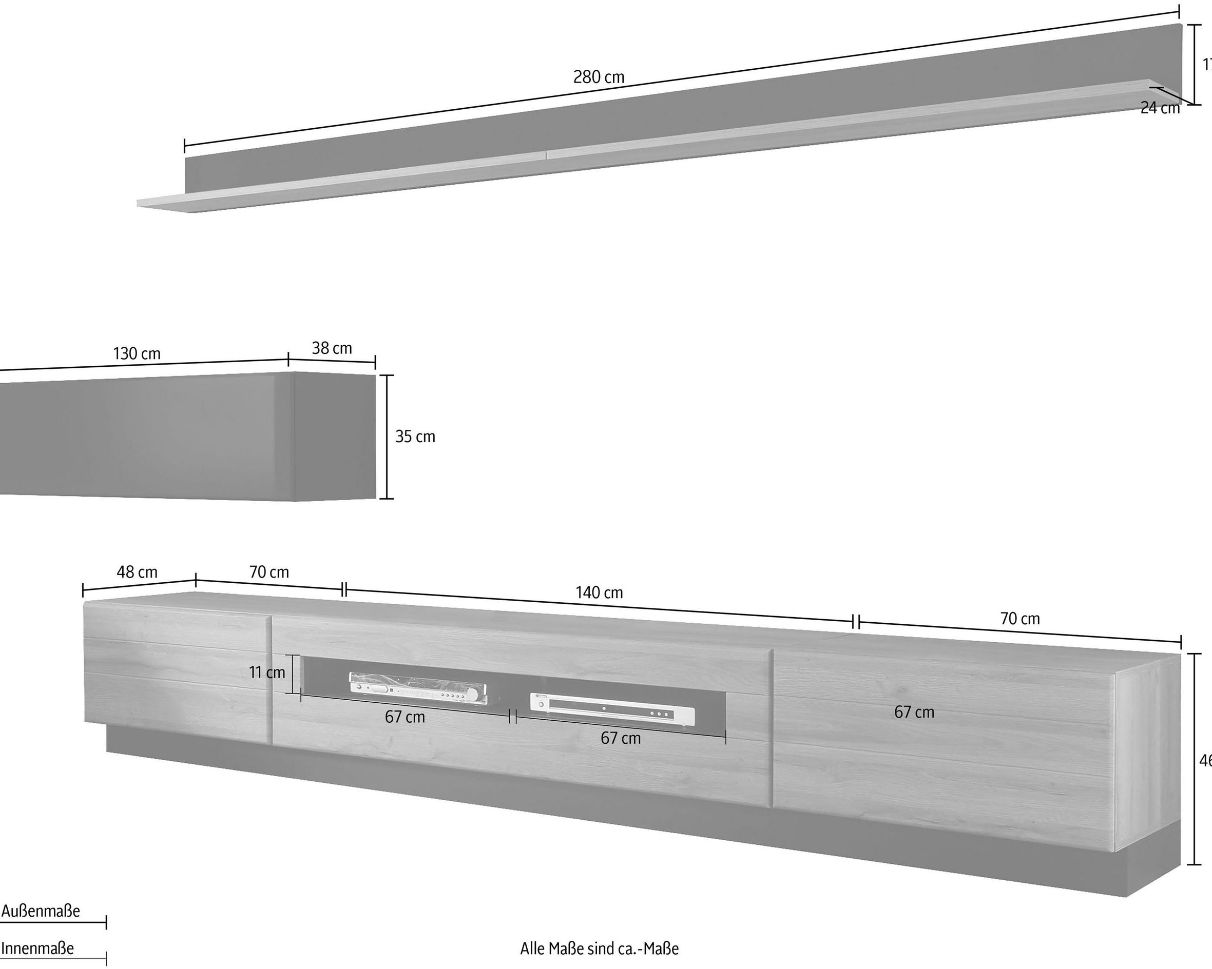 Set de living Places of Style Cayman , 335 cm Arboteca