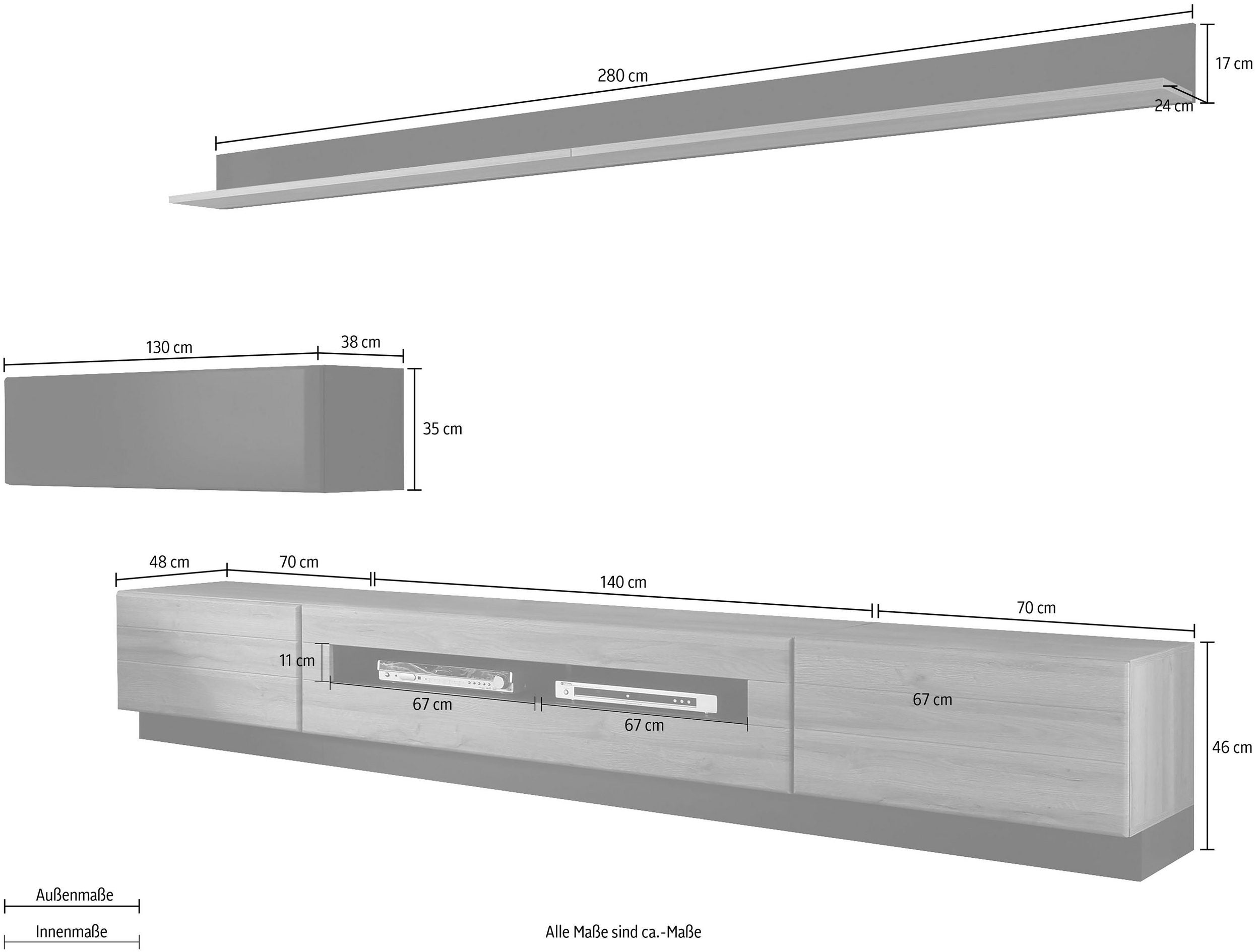 Set de living Places of Style Cayman , 335 cm Arboteca