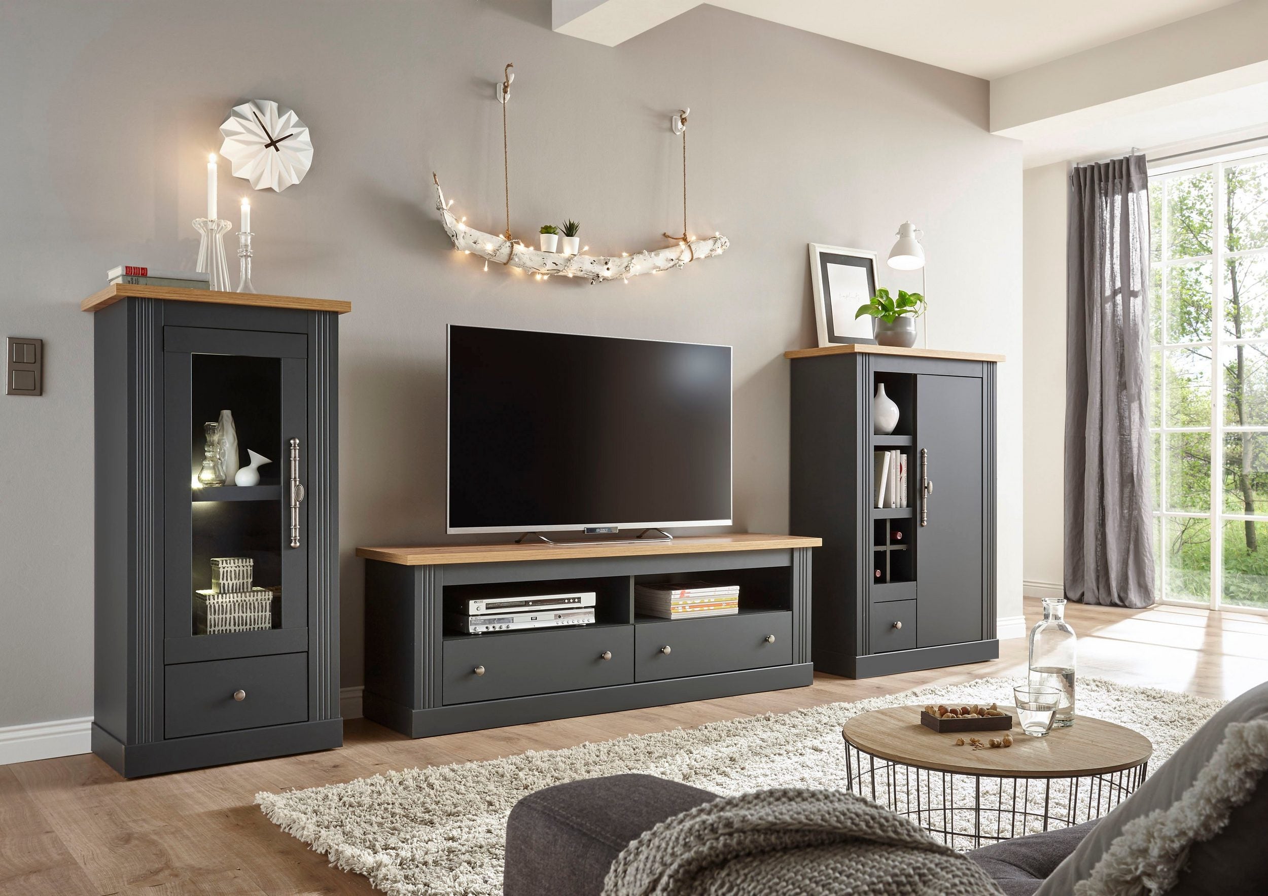 Set de living Westmister , Gri , 330 cm latime Arboteca