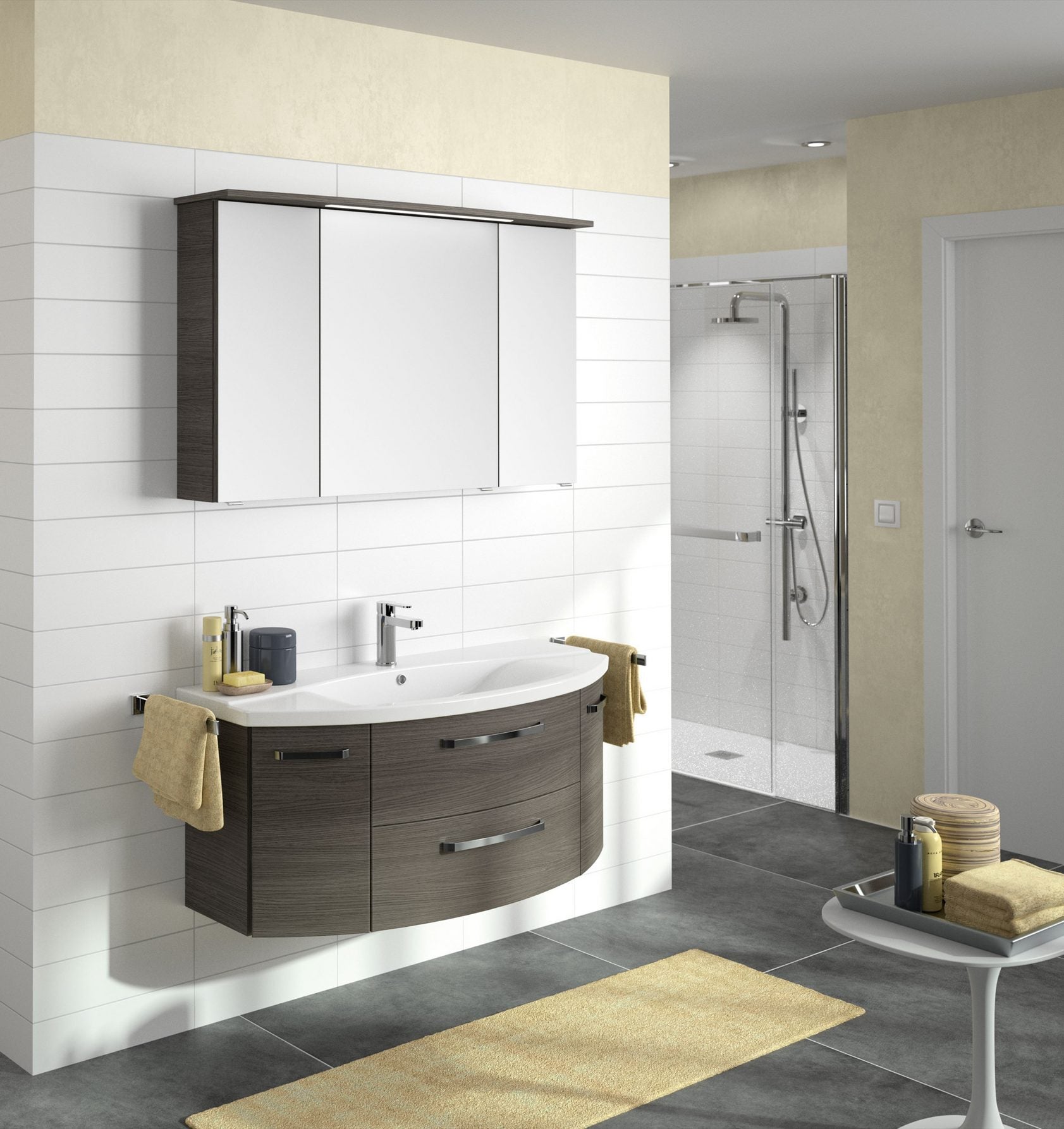 Set Mobilier de Baie „Pelipal 4010”, 122 cm latime Arboteca