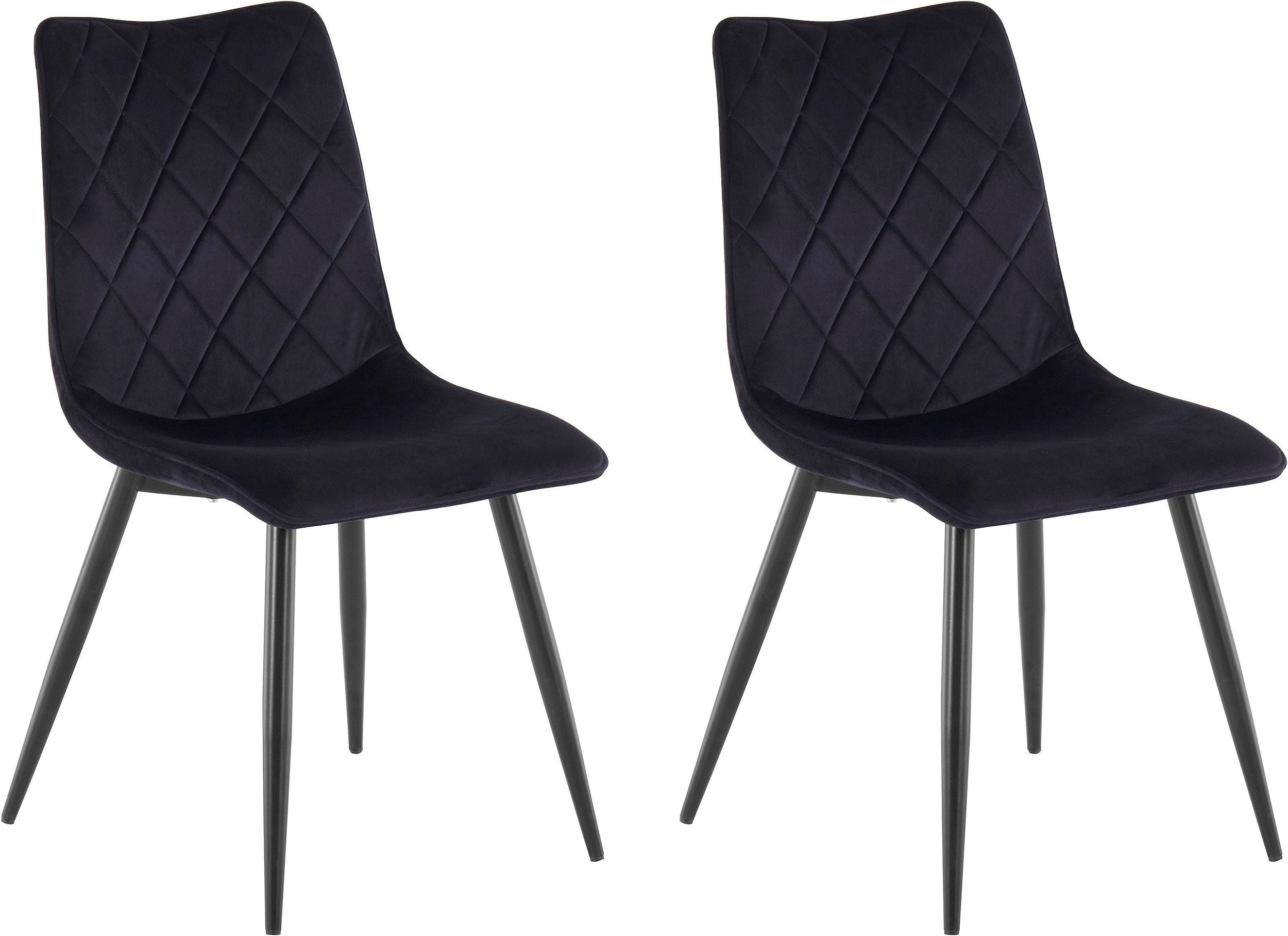 Set de doua scaune Bello, Catifea, Negru Arboteca