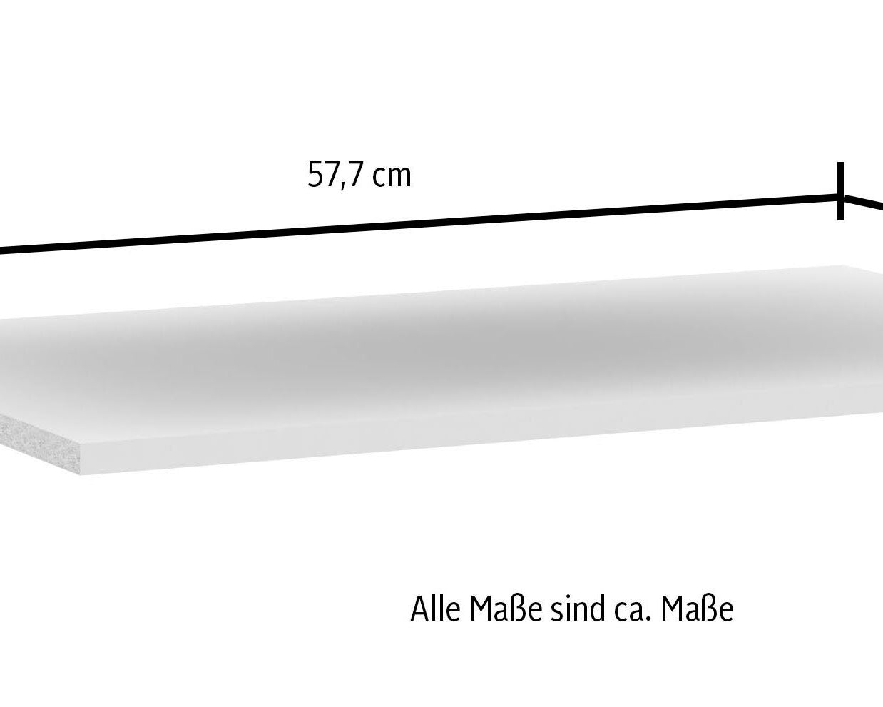 Set 3 rafturi de perete PAL Kalixus, gri, 57,7 cm Arboteca