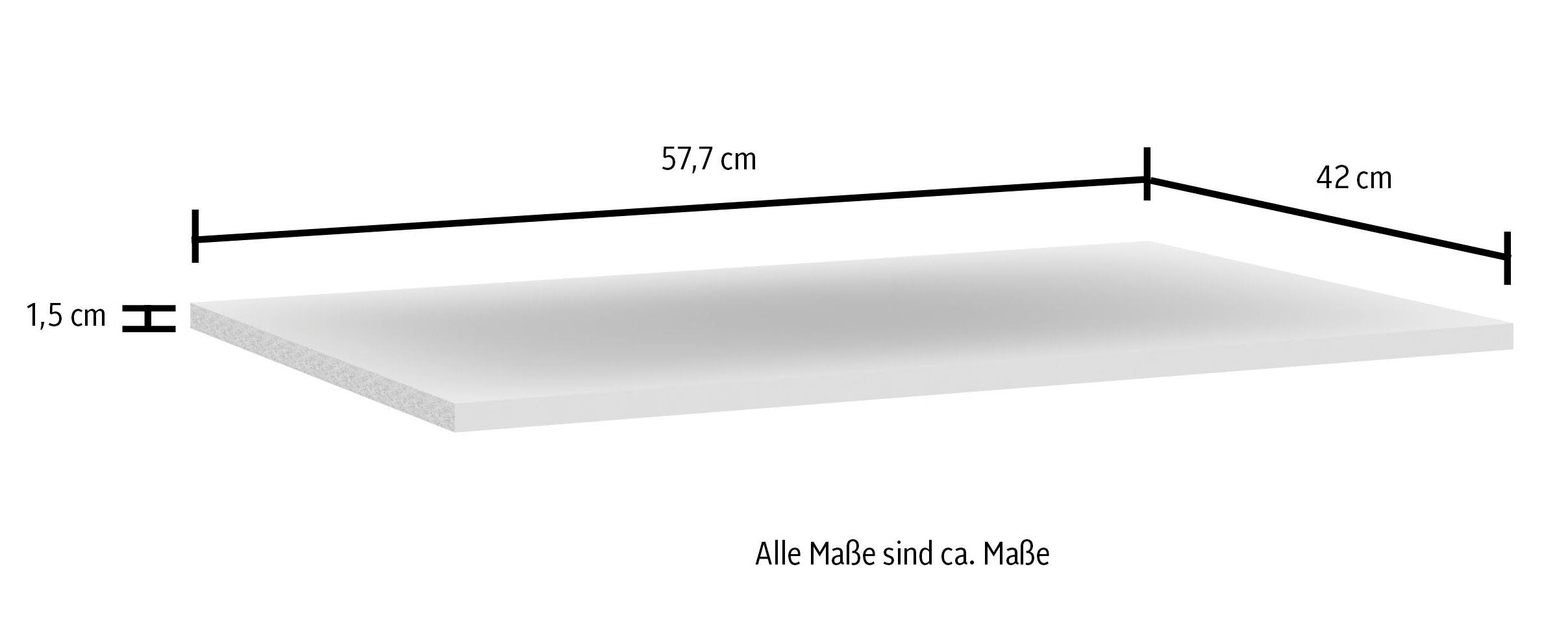 Set 3 rafturi de perete PAL Kalixus, gri, 57,7 cm Arboteca
