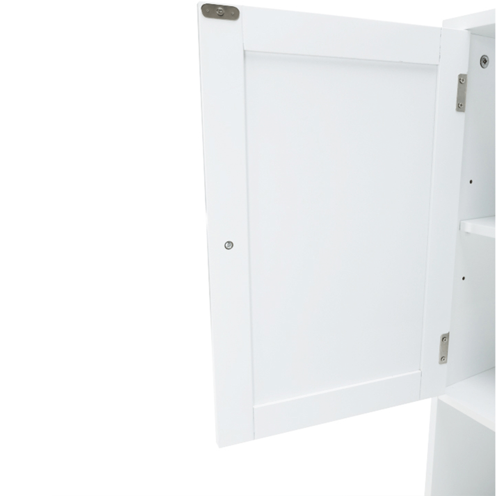 Dulăpior deasupra la WC SLANO 5, alb, 65x22.5x155 cm Kondela