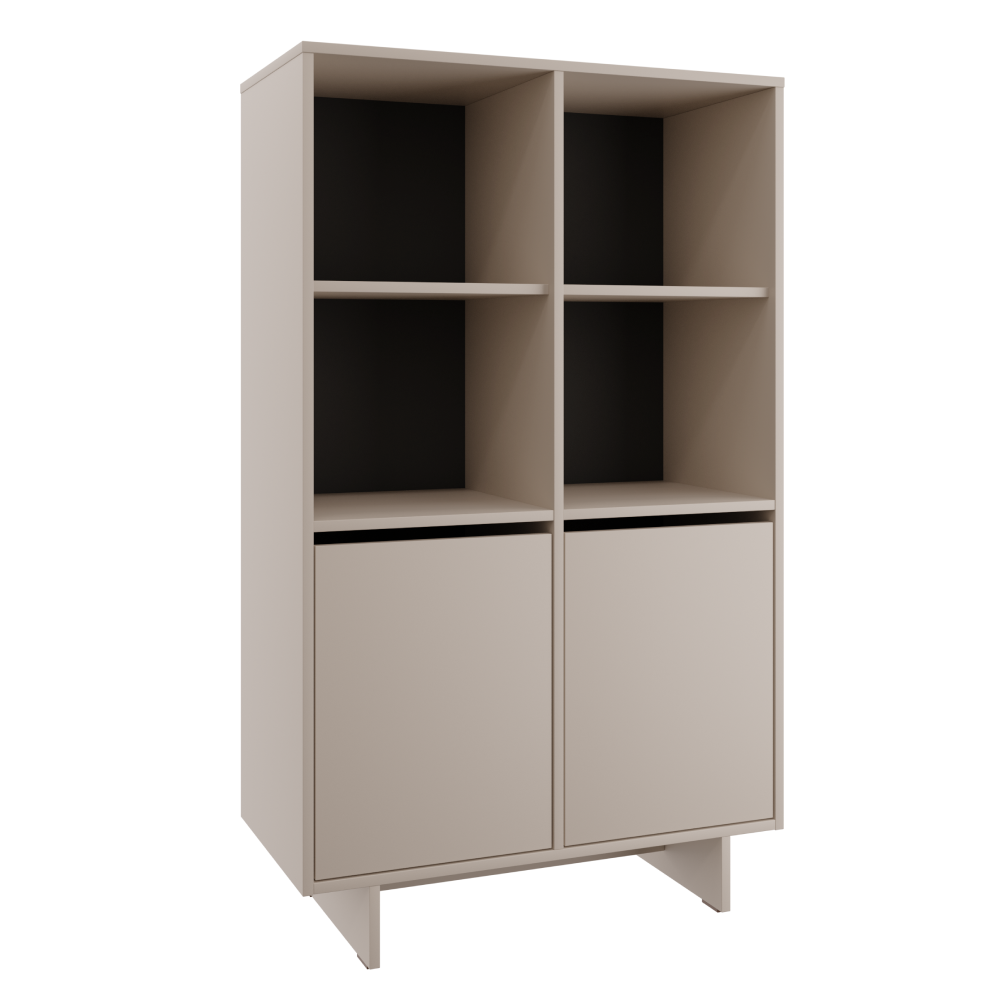 Comodă STANDO STD03, cașmir, 2 uși, 80x134 cm Kondela