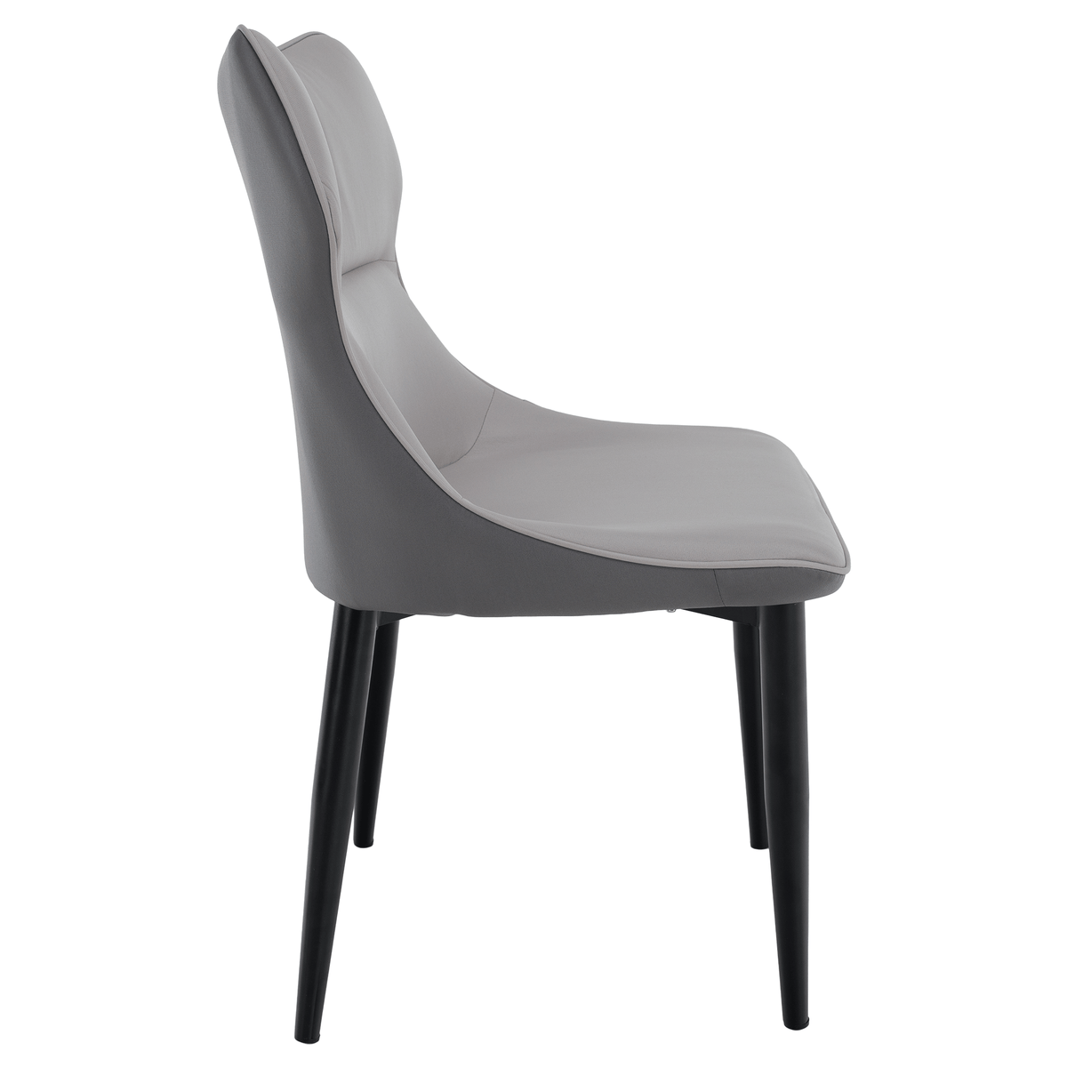 Scaun de dining, gri deschis / gri închis / negru, 51x54x87 cm Kondela