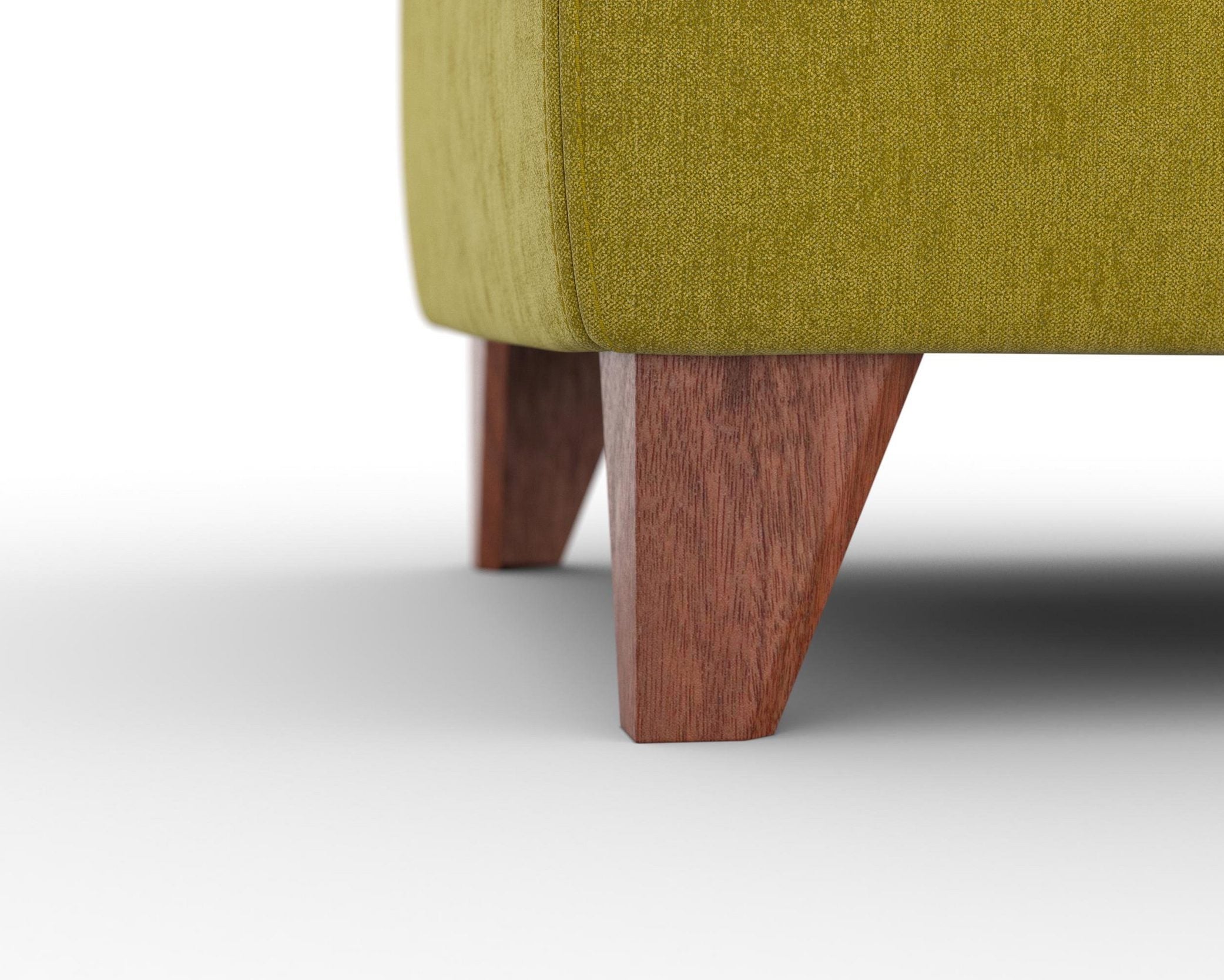 Taburet Diego tapițat chenille, picioare wenge, 65 cm lățime Arboteca