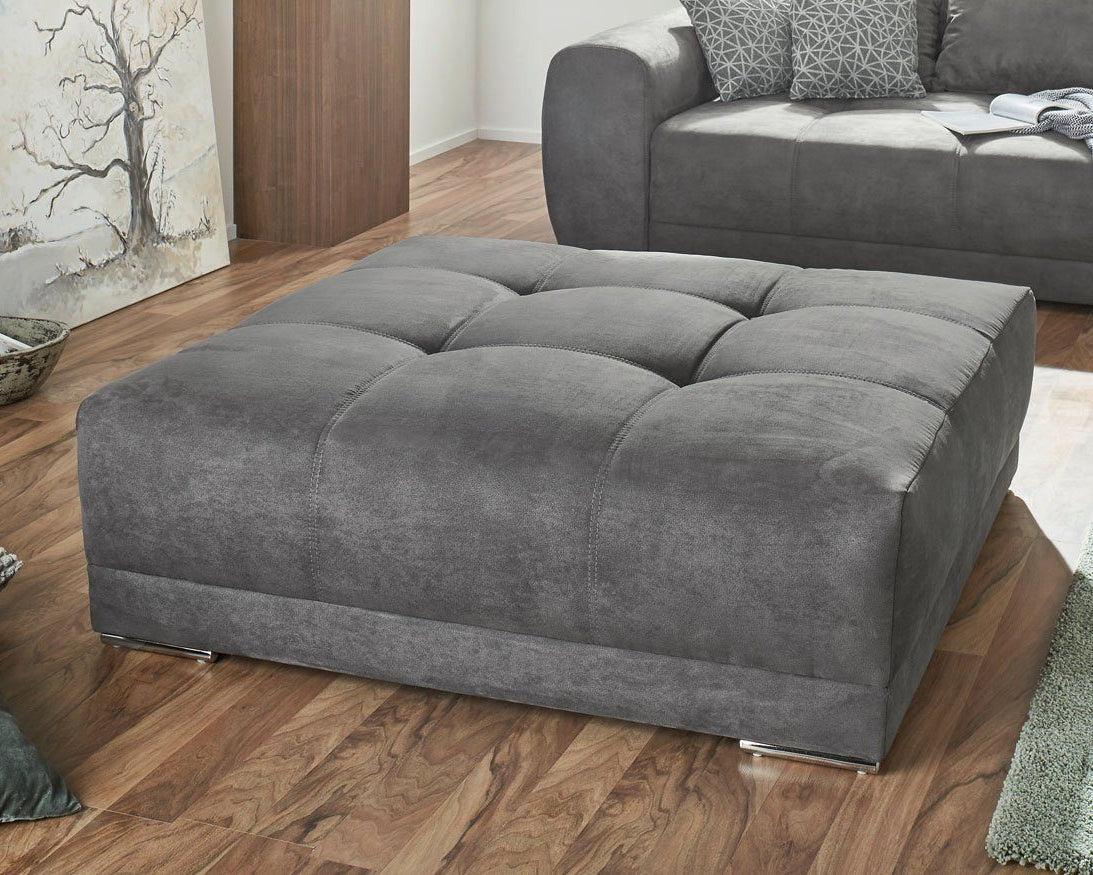 Taburet Moldau XXL 120 × 120 cm, gri, cu arc integrat Arboteca