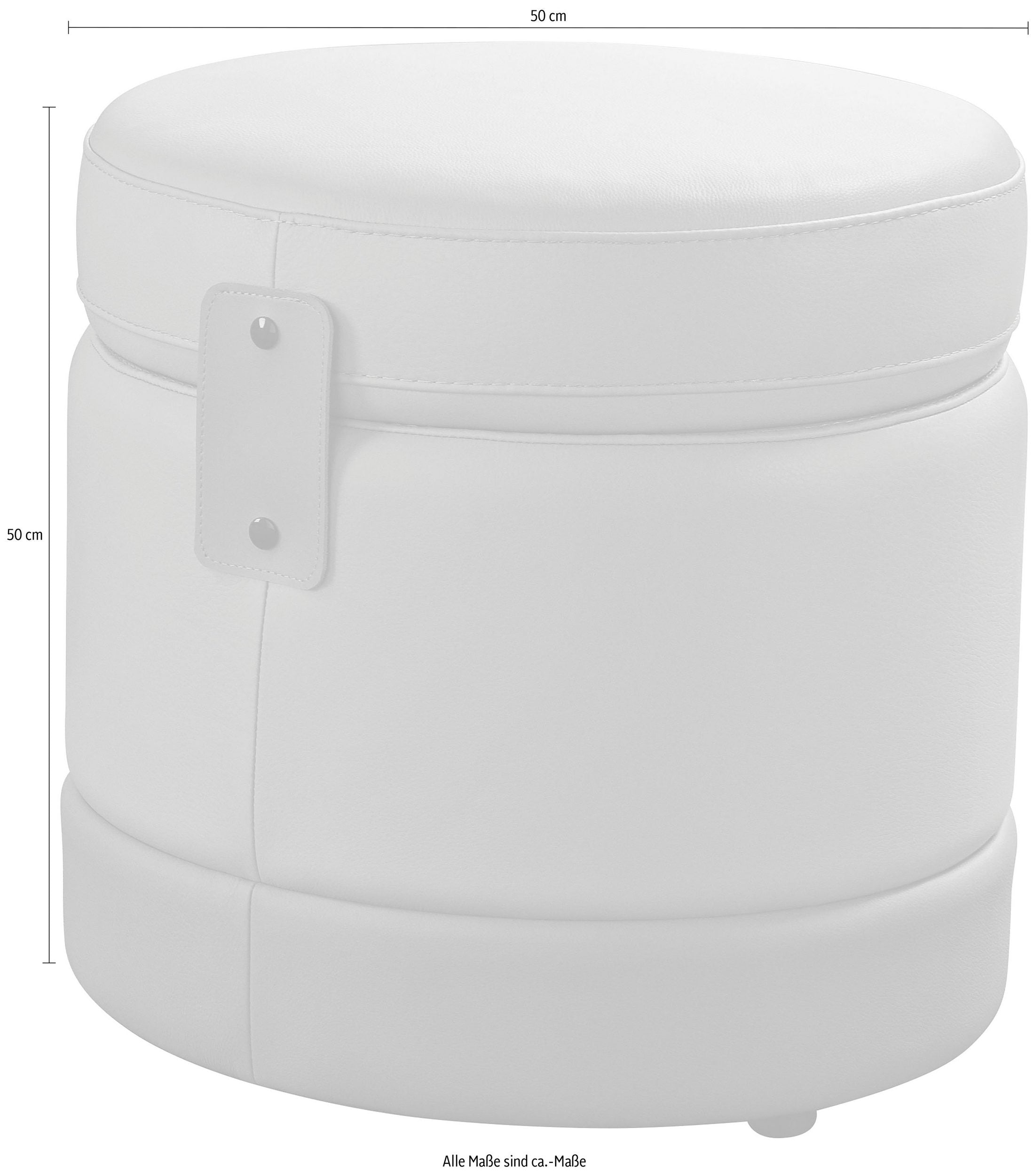 Taburet Tonder Egoitaliano, piele naturala, spatiu depozitare Arboteca